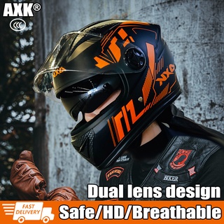 Motorcycle Helmet Full face helmet double lens Anti-fog Suitable for head circumference 55-62cm