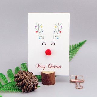 3D Creative Christmas New Year Greeting Card Clown Nose DIY Cartoon Blessing Cards Gift (7)