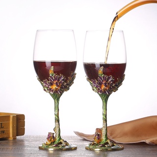 Enamel Wine Red Wine Glass Crystal Glass Gift Goblet Set