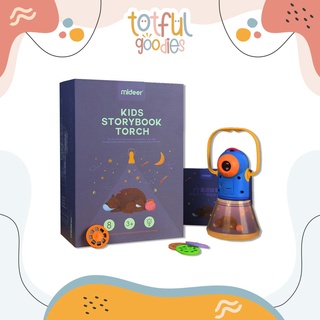 [READY STOCK] Kids Mideer Projector Kaleidoscope Tri Storybook Torch Night Light 8 Stories Toy Set