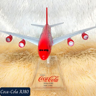 Coca Cola Diecast Airplane with Stand Label! (1)