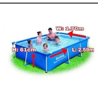 Wilbur Merchandise Bestway Steel Pro Rectangular Swimming Pool 2.59 M x1.70 M x 61 CM with 3300 Lite (4)