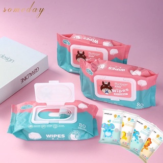 Someday Organic Baby Wipes 80 Pcs Per Pack 99% Water Hypoallergenic (Non-Alcohol-wetwipes)