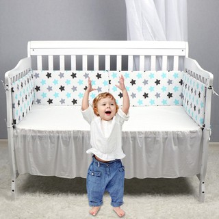 <FRB> baby nursery Nordic Stars Design Baby Bed Thicken Bumper One-piece Crib Around Cushion Cot