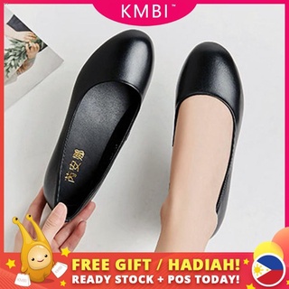 shoes womenKMBI Women's Korean black Shoes Special shoes for work #cod 619 L