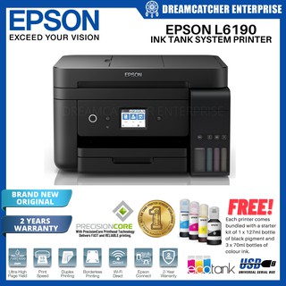 Epson L6190 Wi-Fi Duplex All-in-One Ink Tank Printer with ADF [Brand New Original] Uses 001 Ink