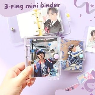 Case 3 Rings Mini Binder / Mini Journaling Diary Binder Photocard