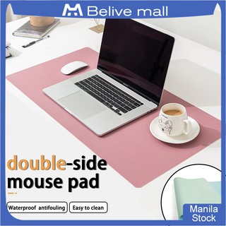 Double-side Portable Large Mouse Pad Gamer Waterproof PU Leather Mat Computer Mousepad Keyboard Mat