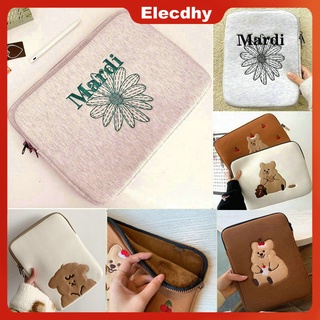 【Ready Stock】Korea Cartoon Flower Laptop Bag pro11/13/13.3/14/15 inch iPad Bags Tablet Pouch (1)