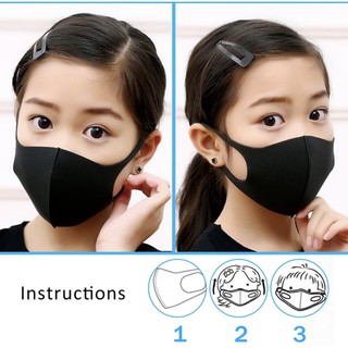 FASHION FACE MASK for KIDS - Color BLACK & PINK (Now on Hand - Fast Delivery from Quezon City) (1)