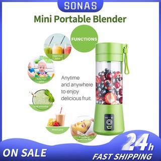 Kitchen Appliances✠⊕Rechargeable Mini Portable Electric Juicer Blender Blender Mixers 6 Blades Jui