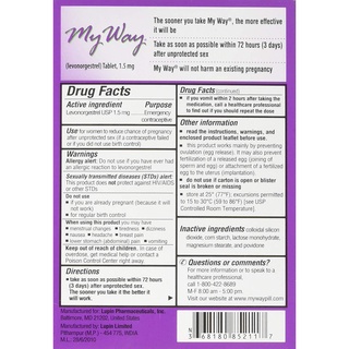 MyWay Morning After Pill, 1 Tablet (2)