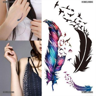 HLG Trendy Waterproof Tattoo Small Fresh Wild Goose Feather Pattern Tattoo Stickers [311]