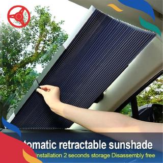 Retractable Car Front Window Sunshade windshield cover Front Window Visor With Sucker (1)