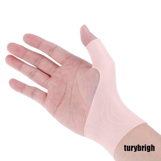 2Pc Silicone Gel Thumb Wrist Support Glove Tenosynovitis Spasm Brace Wrap Sleeve