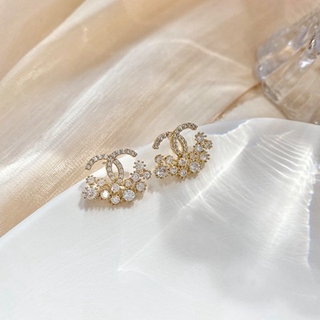 Double c earrings 2021 new trendy Korean 925 silver needle earrings female temperament earrings