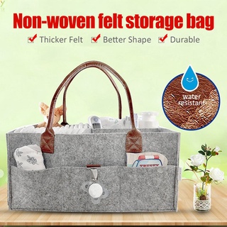 Foldable Felt Storage Bag Baby Diaper Caddy Organizer Car Travel Bag Nursery Basket