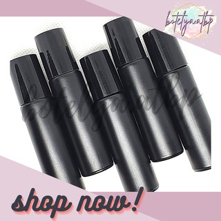 1pc 10ml frosted black roller bottle black cap roll on with black fitment - botelya.atbp
