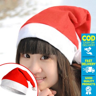 1pc Christmas Santa Claus Hat For Adult Red And White Cap Party Hat For Adult Costume Xmas Party