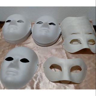 Paper Mache Mask Full Face Paper Mache Mask Half Face Paper Mache Mask Project mask Paintable Mask