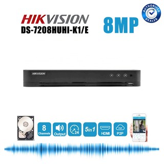 Hikvision DS-7208HUHI-K1 8MP 8CH DVR | 8 Channel Turbo HD