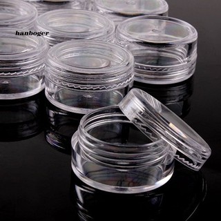 HBGR_50 Pieces Portable Cosmetic Sample Containers 5 Gram Plastic Cream Pot Jars