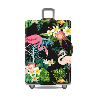 【sale】 Jungle Flamingo Suitcase Cover Luggage Cover Stretchy Cover