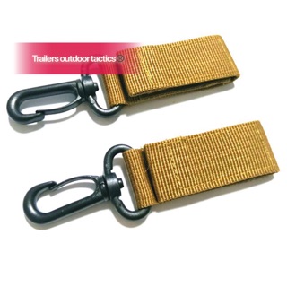 Tactical Belt Ribbon Carabiner Keychain Bag Hook Buckle Strap Nylon Hook (9)