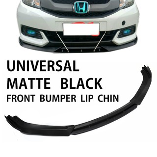 Matte Black Universal Car Front Bumper Lip Double Chin Splitter Diffuser Body Kit