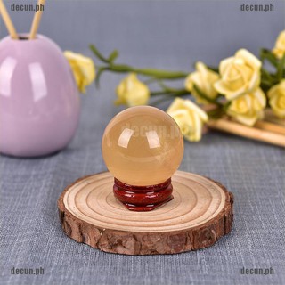 {decun} 40mm Natural Citrine Quartz Crystal Sphere Ball Healing Gemstone+Stand{LJ}