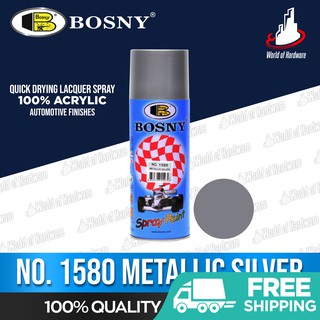 BOSNY Acrylic Metallic Color Spray Paint - METALLIC SILVER