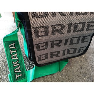 JDM Bag Bride Takata Strap Black Green Strap (1)