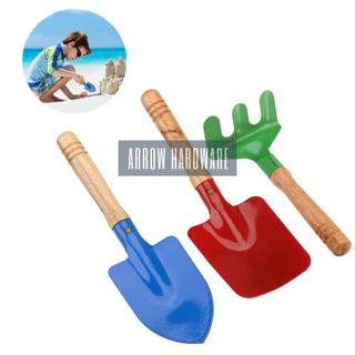 3pcs Mini Metal Rake Shovel Trowel Set Garden Tools Set (1)