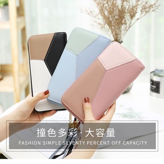 New Fashion Ladies Wallet Women Long Color Matching Wallet Love Student Thin Wallet Two Fold Wallet