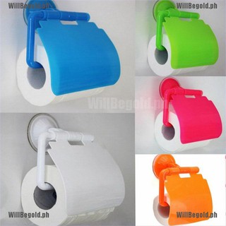 WillBegold 1x Hot Holder Roll Paper Tissue Box Sucker Toilet Paper Bathroom Wall Mounted