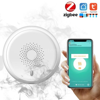 ready stock♛Tuya Smart Home Zigbee Smoke Detector Sensor Smart Fire Alarm Sensor Wireless Security S
