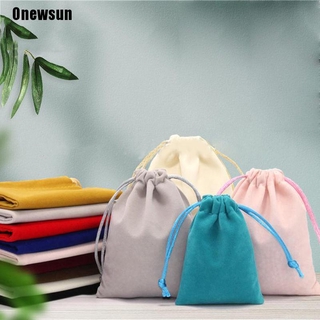 Onewsun ⚑ 10Pcs/Lot Velvet Pouches Jewelry Packaging Display Drawstring Gift Bags Pouches