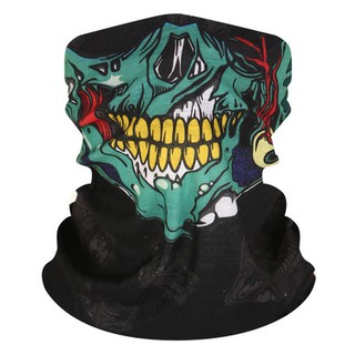 ❤Seamless multi-functional Magic Turban Riding Mask Halloween prop Skeleton Face Towel