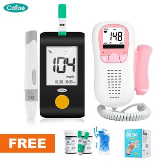 Cofoe Intelligent Blood Glucose Monitor And Fetal Heart Doppler Monitor Free Gift (1)
