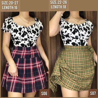 Korean Trendy Highwaist Pleated, Plaid, Pranella and Plain Tennis Mini Skirt