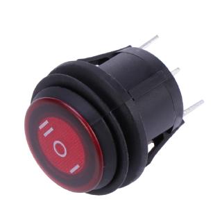 AC 6A/250V 3 Pin Round Rocker Toggle ON/OFF Waterproof SPDT Switch Button For Auto Car And Boat