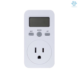 LCD Display Electricity Usage Power Meter Socket Energy Wattage KWH Consumption Cost Analyzer Monitor Outlet AC120V US Plug