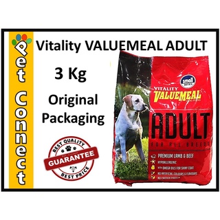 cat☒♤Vitality VALUEMEAL Adult 3Kg ORIGINAL PACKAGING Hypoallergenic Lamb & Beef Dog Food