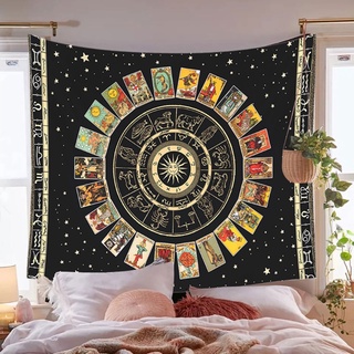 sour Tarot Card Tablecloth Sun And Moon Divination Altar Cloth Board Games Card Pad Psychedelic Wall Decor Tarot Tapestry (8)