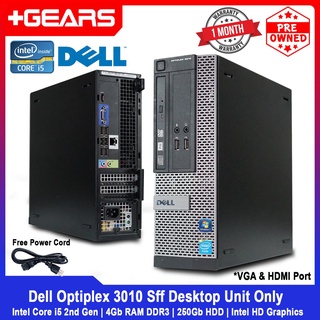 【Ready Stock】✼▽▬Dell Optiplex 3010 SFF Slim Desktop PC | Intel Core i3 & i5 2nd Gen ,4GB RAM, 250GB