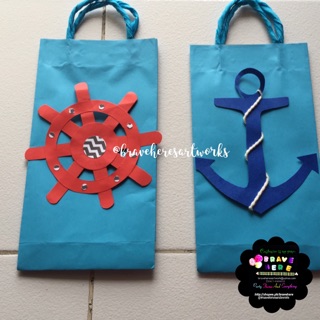 BraveHere~ Paper Loot Bag "Nautical Theme"