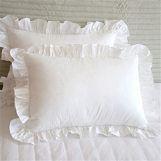 【spot good】✧100% Cotton Ruffle Pillowcase Ruffled Pillow Cover White Pillow Case