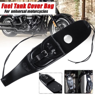 motorcycle bag☌◑❈Motorcycle Black Bags Gas Tank Bag Cover Pad With Pouch Black PU Le