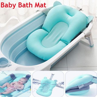 Foldable Baby Bath Tub Pillow Non-slip Floating Bathing Pad For Newborns Infants