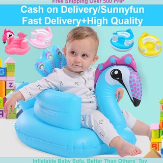 【Fast Deliver】Inflatable Baby Sofa Seat Infant Chair Toddler Learning Seat Pillow For Eat Bath